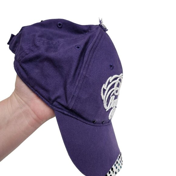 Breeders' Cup Purple Bedazzled Rhinestone Baseball Cap World Champions Stitching - Picture 7 of 8